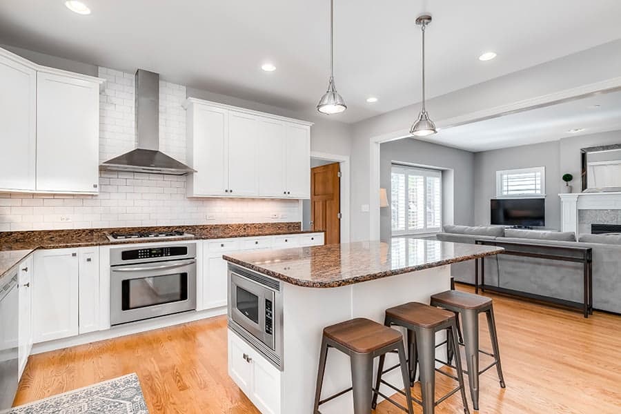 Elegant kitchen renovation with island